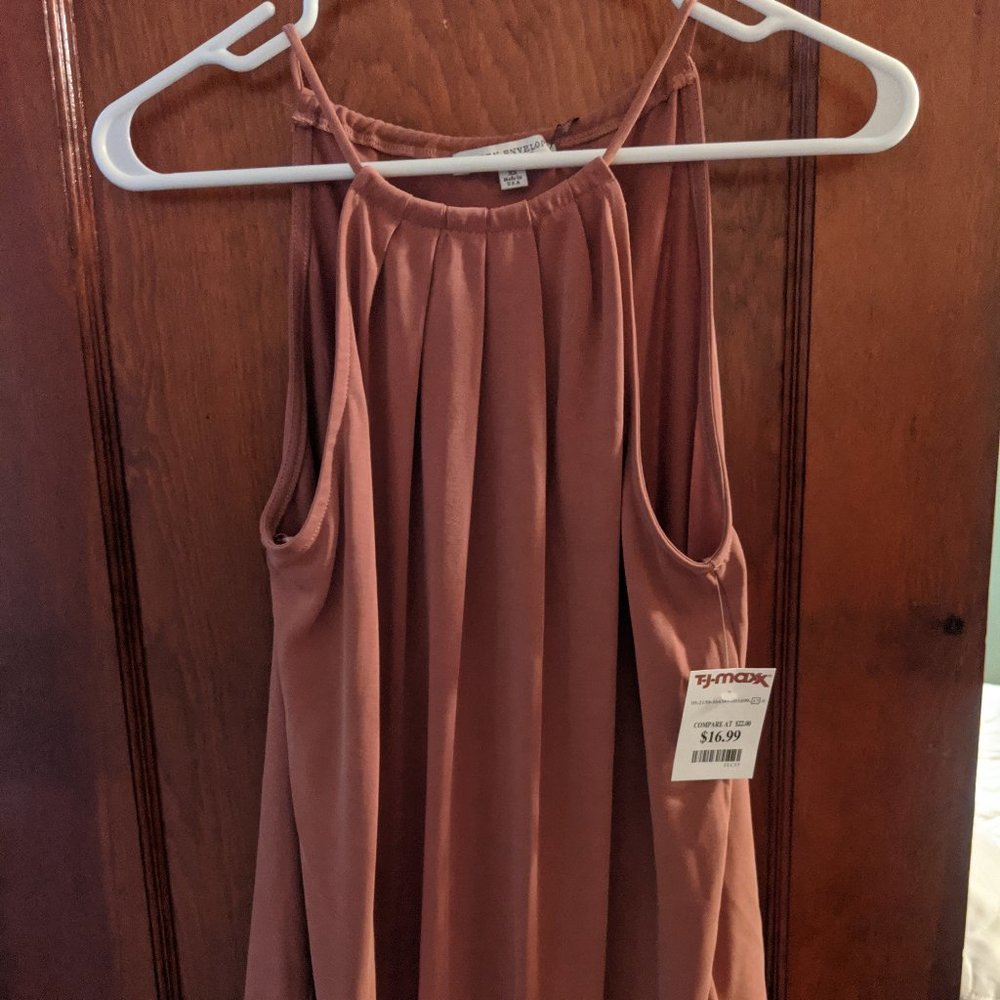 Pleated Halter Tank Top